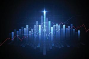 Business candle stick graph chart of stock market investment trading on white background design. Bullish point, Trend of graph. Vector illustration