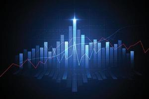 Business candle stick graph chart of stock market investment trading on white background design. Bullish point, Trend of graph. Vector illustration