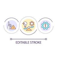 Usability importance in digital product success loop concept icon. User experience design abstract idea thin line illustration. Isolated outline drawing. Editable stroke vector