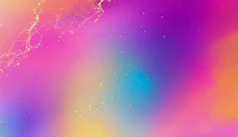 Rainbow colors abstract background with gold dust, veins or cracks. Vivid colorful banner template of dream concept on sweet content. Cute cartoon girly backdrop. Bright multi colored sky with stars vector