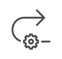 Gear related icon outline and linear vector. vector