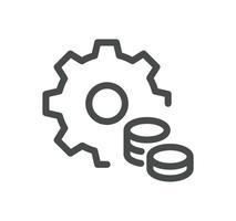 Gear related icon outline and linear vector. vector