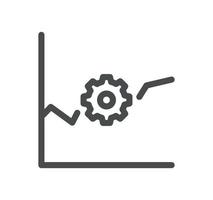 Gear related icon outline and linear vector. vector