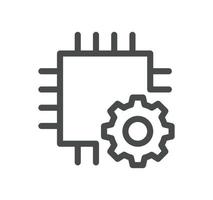 Gear related icon outline and linear vector. vector