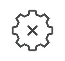 Gear related icon outline and linear vector. vector