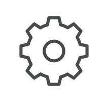 Gear related icon outline and linear vector. vector