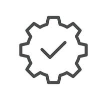 Gear related icon outline and linear vector. vector