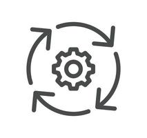 Gear related icon outline and linear vector. vector