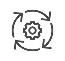 Gear related icon outline and linear vector. vector