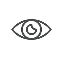 Eye related icon outline and linear vector. vector
