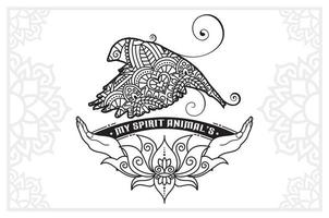 Vector illustration decorative Animal on white background, My Spirit Animal