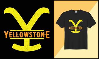 yellostone t shirt illustration typography tshirt design vector