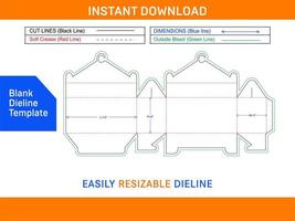 Hanger and cloths packaging box die cut template and 3D vector file Blank dieline template