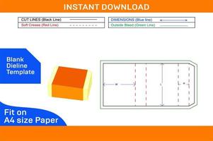 jabón papel slveeve caja embalaje dieline modelo y 3d vector archivo blanco dieline modelo
