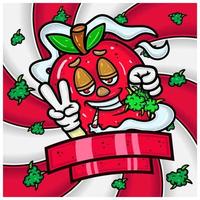 Apple Fruit Character Cartoon. For Packaging, Label, Cover and Product. Vectors and Characters.