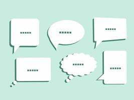 Bubble chat vector set in cyan, good for communication demo on discussion