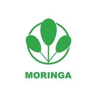 green moringa leaf logo, for herbal ingredients, moringa farming, health, medicine industry, beauty, therapy, concept design vector illustration icon template with a modern concept