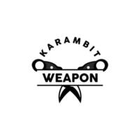 arma logo, tradicional arma Karambit vector, ninja luchando herramienta sencillo diseño, símbolo icono, ilustración vector