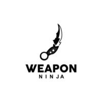 Weapon Logo, Traditional Weapon Karambit Vector, Ninja Fighting Tool Simple Design, Symbol Icon, Illustration vector