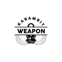 arma logo, tradicional arma Karambit vector, ninja luchando herramienta sencillo diseño, símbolo icono, ilustración vector