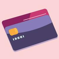 vistoso crédito tarjeta objeto vector
