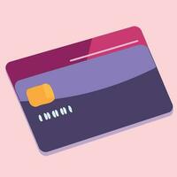 colorful credit card object vector