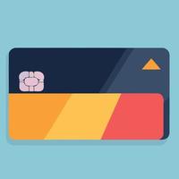 colorful credit card object vector