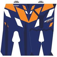 Print-ready sublimation motocross pants design vector