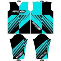 Print-ready sublimation motocross long sleeve jersey design vector