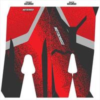 Print-ready sublimation motocross pants design vector