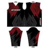 Print-ready sublimation motocross long sleeve jersey design vector