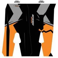 Print-ready sublimation motocross pants design vector