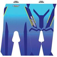 Print-ready sublimation motocross pants design vector