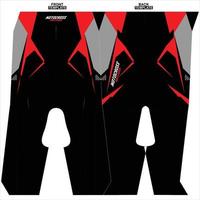 Print-ready sublimation motocross pants design vector