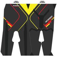 Print-ready sublimation motocross pants design vector