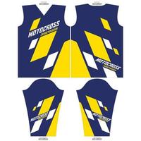 listo para imprimir sublimación motocross largo manga jersey diseño vector