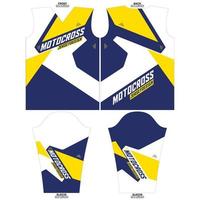 Print-ready sublimation motocross long sleeve jersey design vector