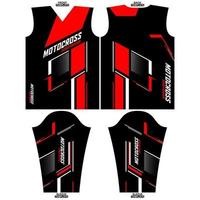 Print-ready sublimation motocross long sleeve jersey design vector