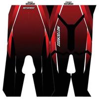 Print-ready sublimation motocross pants design vector