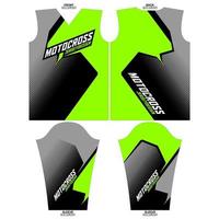 listo para imprimir sublimación motocross largo manga jersey diseño vector
