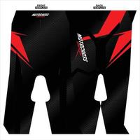 Print-ready sublimation motocross pants design vector