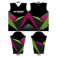 listo para imprimir sublimación motocross largo manga jersey diseño vector