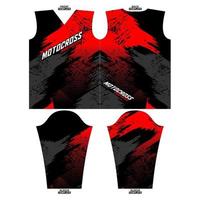 Print-ready sublimation motocross long sleeve jersey design vector