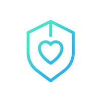 Immune system pixel perfect gradient linear ui icon. Organism protection. Healthcare. Medicaid. Line color user interface symbol. Modern style pictogram. Vector isolated outline illustration
