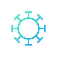 Coronavirus pixel perfect gradient linear ui icon. Virus cell. Infectious agent. Contagious disease. Line color user interface symbol. Modern style pictogram. Vector isolated outline illustration