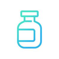 Medication bottle pixel perfect gradient linear ui icon. Drug package. Liquid remedy and solid tablets. Line color user interface symbol. Modern style pictogram. Vector isolated outline illustration