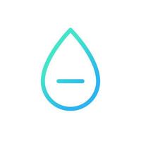 Negative blood type pixel perfect gradient linear ui icon. Laboratory test. Blood transfusion. Line color user interface symbol. Modern style pictogram. Vector isolated outline illustration