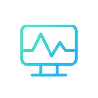 Medical software pixel perfect gradient linear ui icon. Computer program. Healthcare technologies. Line color user interface symbol. Modern style pictogram. Vector isolated outline illustration