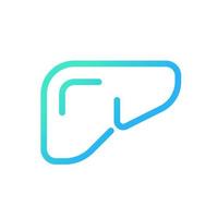 Liver pixel perfect gradient linear ui icon. Internal human body organ. Checkup of digestive system. Line color user interface symbol. Modern style pictogram. Vector isolated outline illustration