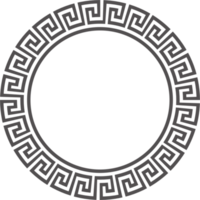 grego volta fronteira. círculo meandro quadro, Armação com antigo ornamento. romano Mediterrâneo padronizar decoração png